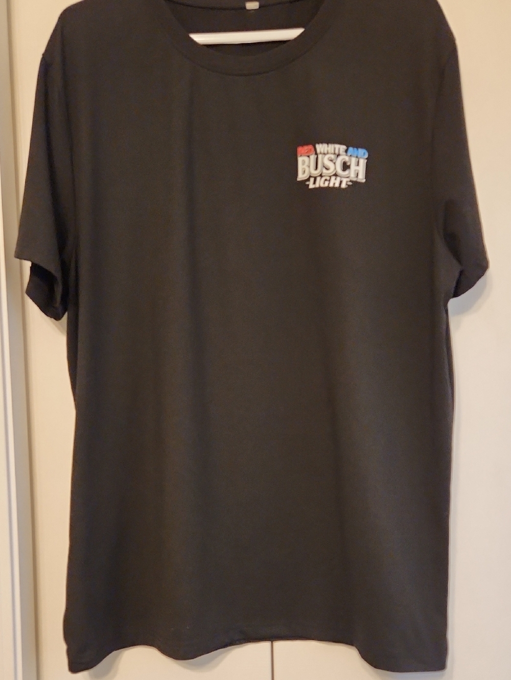Red White And Busch Light Beer USA Patriotic Stars And Stripes T‑Shirt